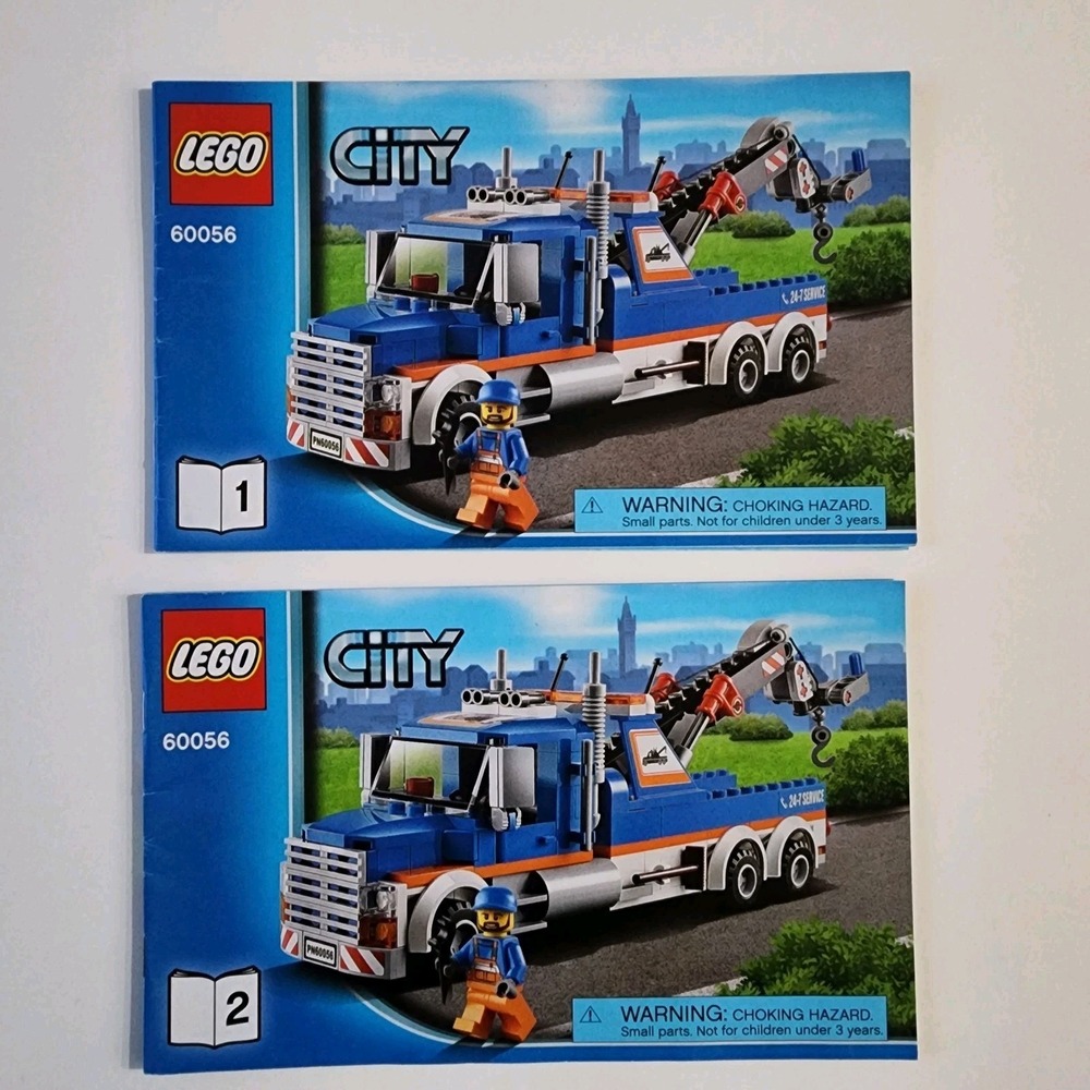 LEGO CITY 60056 Tow Truck Instruction Manuals 1, 2 Only Booklet No Bricks 2014